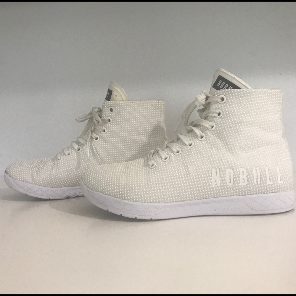 NoBull Project All White Hightop Trainer Crossfit
